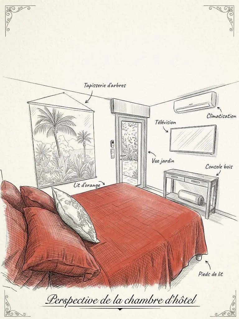 Chambre Corail, A Villa Rosa