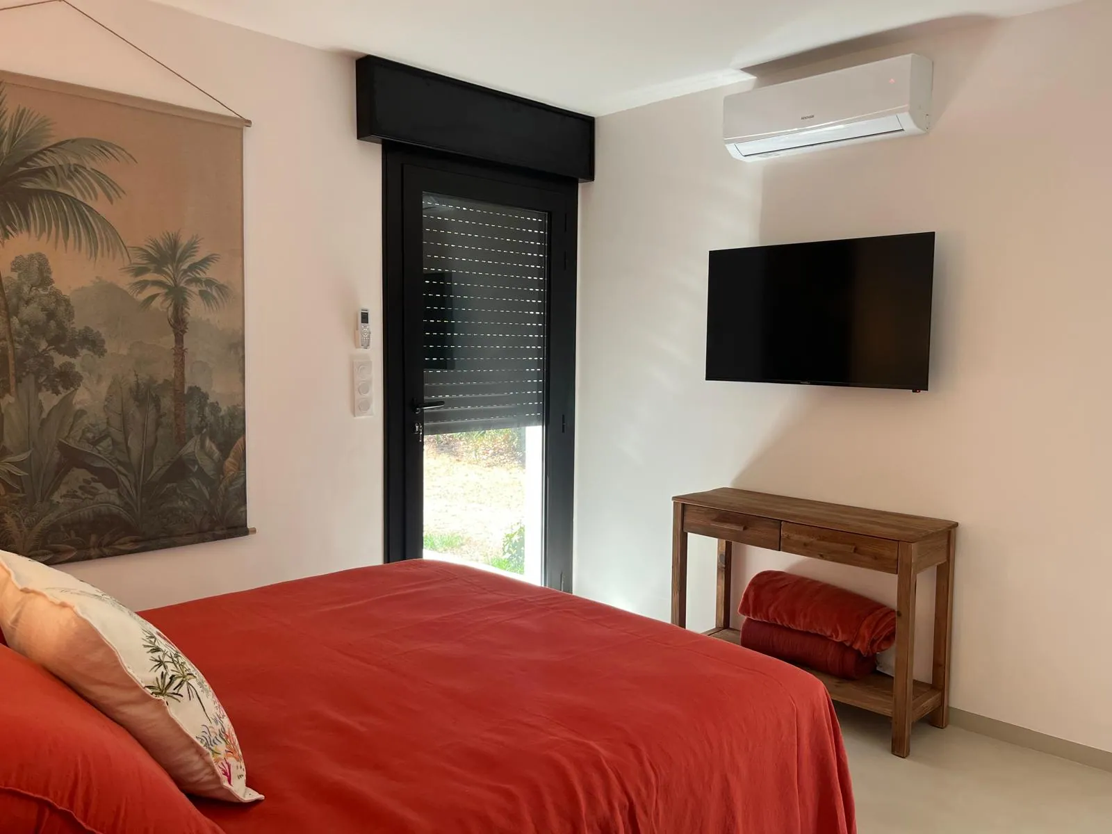 Le lit de la chambre Corail