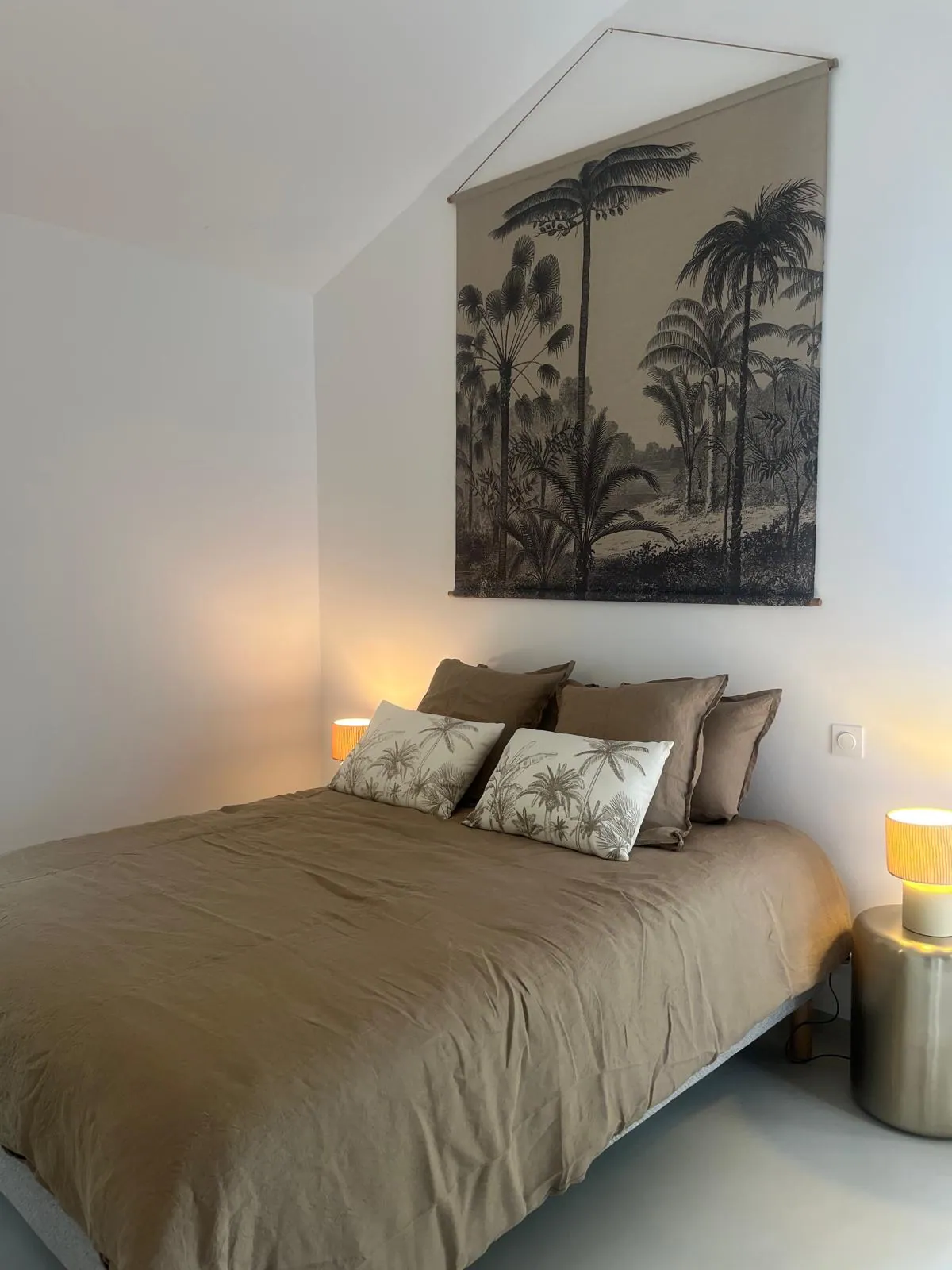 Le lit de la chambre Posidonie
